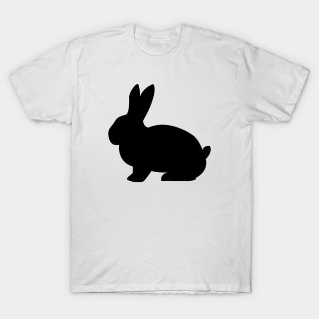 Rabbit Silhouette T-Shirt by KC Happy Shop